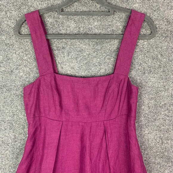 New $169 Banana Republic Kenza Linen Mini Dress in Berry Delicious Size 2 - Picture 3 of 15